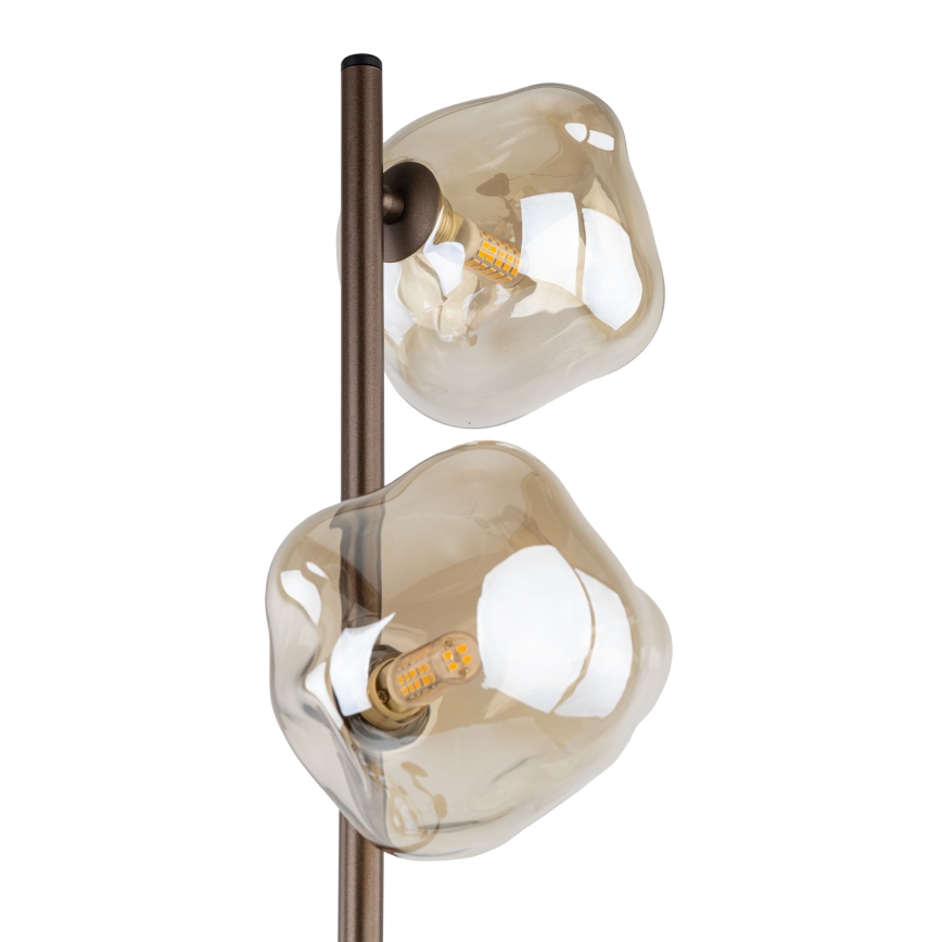 Brilagi - Stehleuchte VULCANO 3xG9/8W/230V bronzefarben/rauchiges Beige