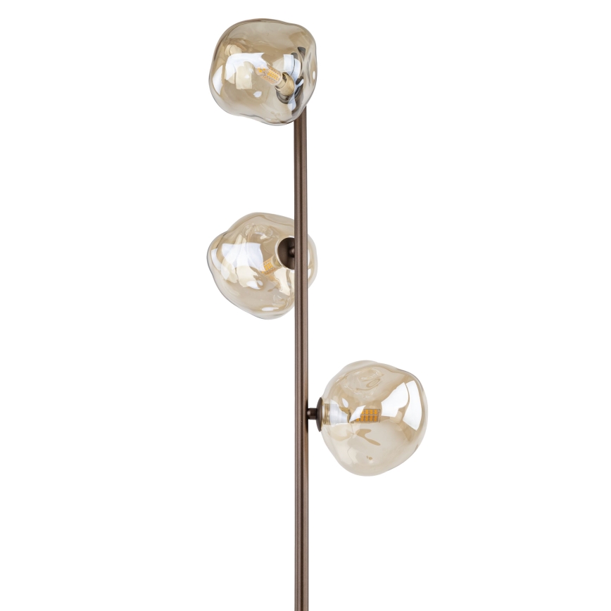Brilagi - Stehleuchte VULCANO 3xG9/8W/230V bronzefarben/rauchiges Beige