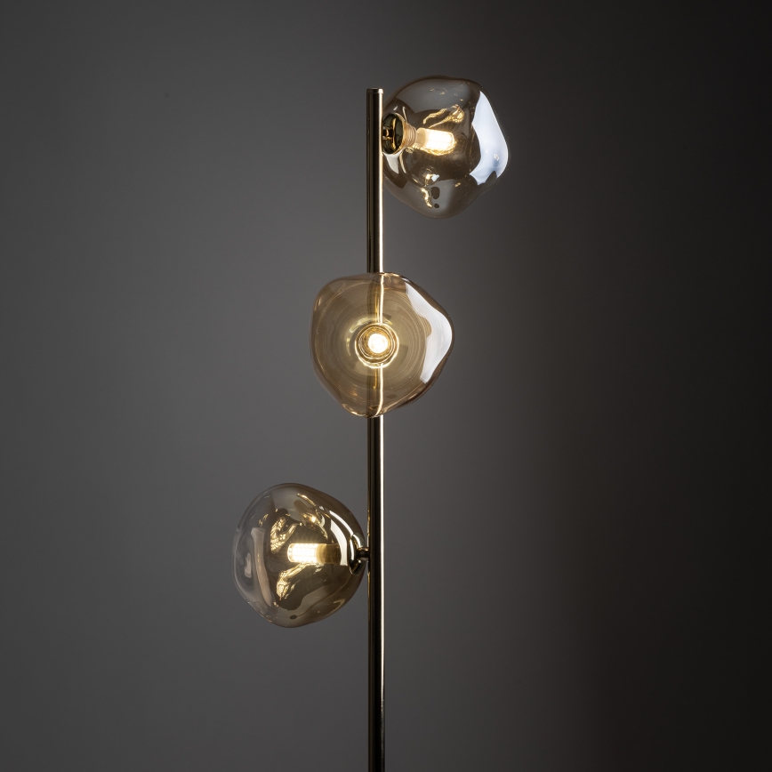 Brilagi - Stehleuchte VULCANO 3xG9/8W/230V gold/rauchbeige
