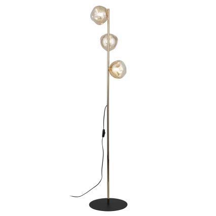 Brilagi - Stehleuchte VULCANO 3xG9/8W/230V gold/rauchbeige