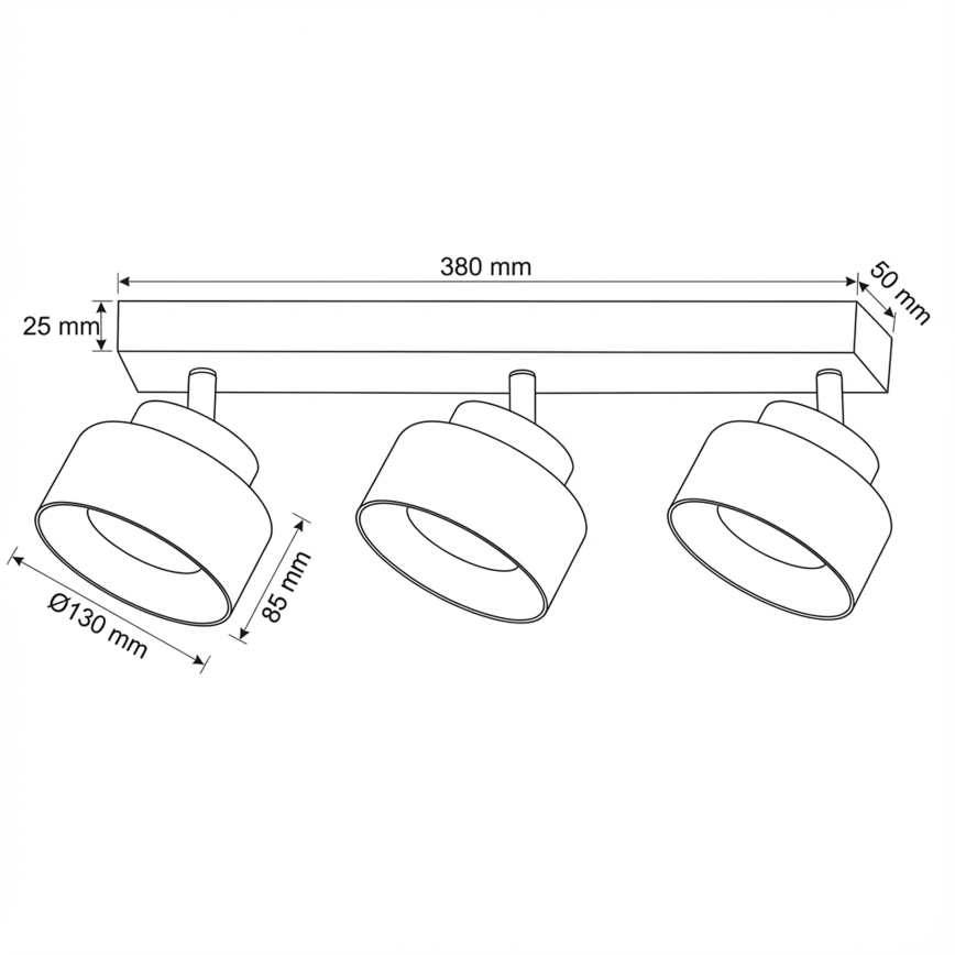 Brilagi - Strahler AURA LUX 3xGX53/30W/230V schwarz/rauchfarben