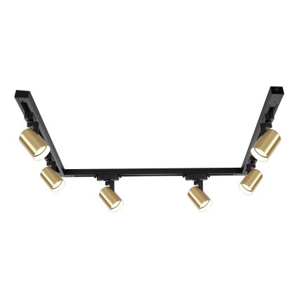 Brilagi - Strahler im Schienensystem HUSKY 6xGU10/10W/230V schwarz/gold