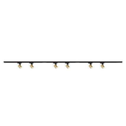Brilagi - Strahler im Schienensystem HUSKY 6xGU10/10W/230V schwarz/gold
