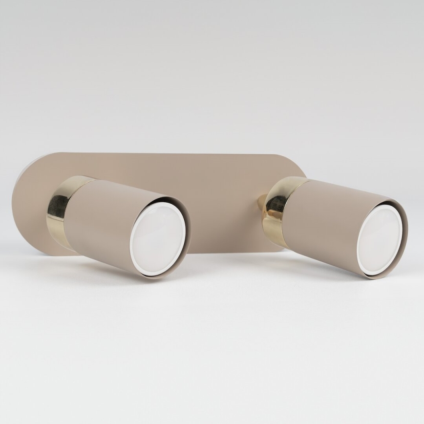 Brilagi - Strahler POKER 2xGU10/25W/230V beige/golden