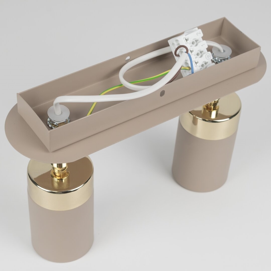 Brilagi - Strahler POKER 2xGU10/25W/230V beige/golden