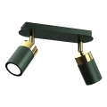 Brilagi - Strahler POKER 2xGU10/25W/230V grün/golden