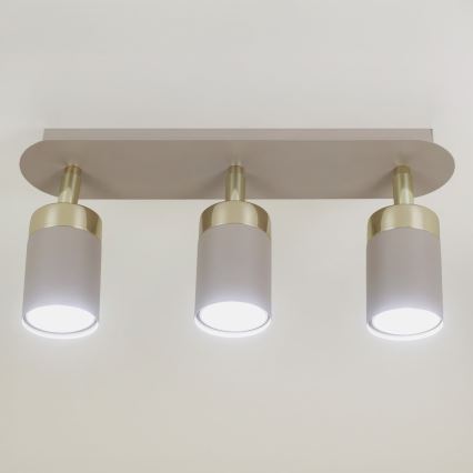 Brilagi - Strahler POKER 3xGU10/25W/230V beige/golden