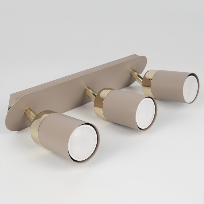 Brilagi - Strahler POKER 3xGU10/25W/230V beige/golden