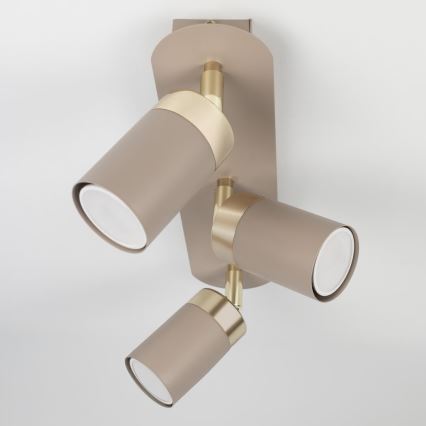 Brilagi - Strahler POKER 3xGU10/25W/230V beige/golden