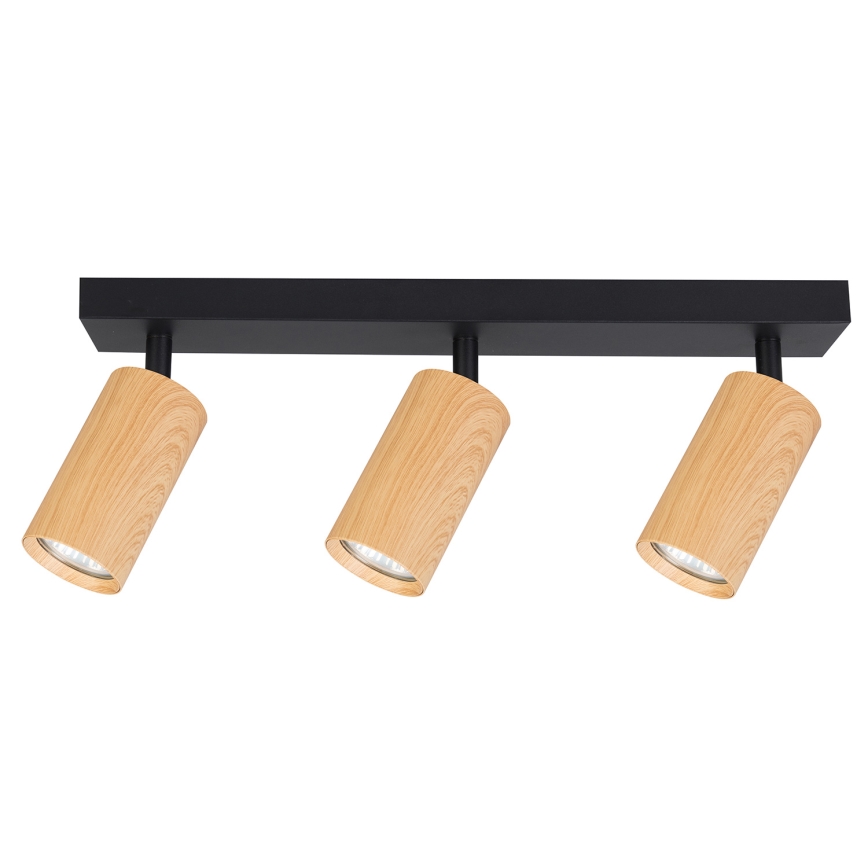 Brilagi - Strahler SELE 3xGU10/30W/230V schwarz/Eichendekor