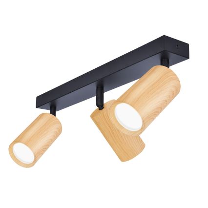 Brilagi - Strahler SELE 3xGU10/30W/230V schwarz/Eichendekor