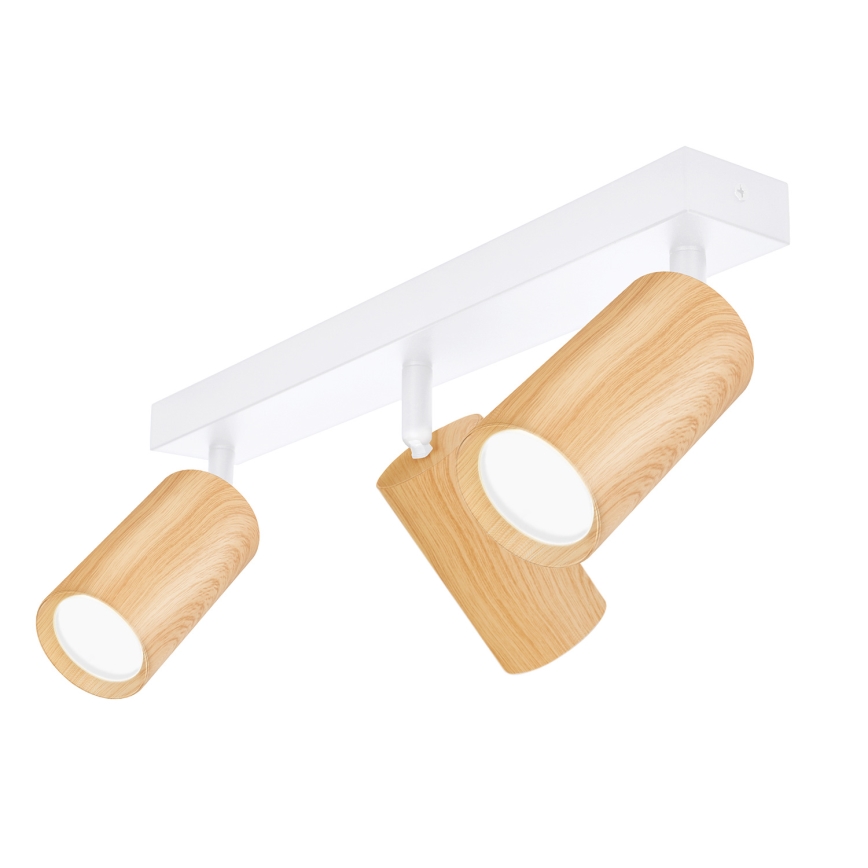 Brilagi - Strahler SELE 3xGU10/30W/230V weiß/Eichendekor