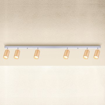 Brilagi - Strahler SELE 6xGU10/30W/230V weiß/Eichendekor