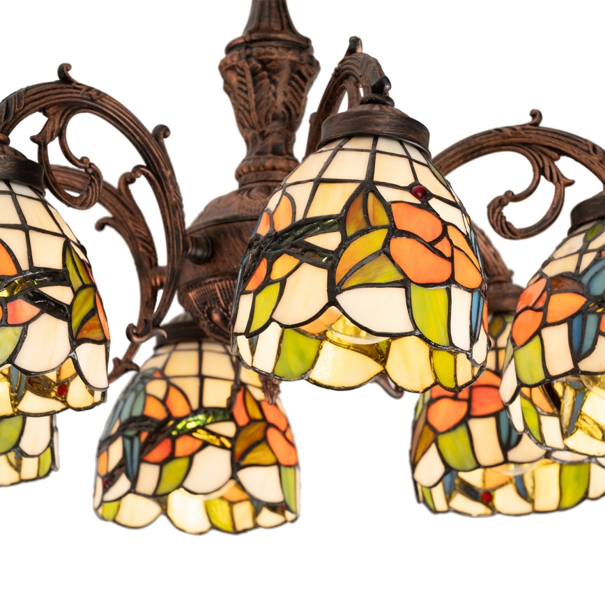 Brilagi - Tiffany-Buntglas-Aufbauleuchte JUNGLE 6xE27/60W/230V Ø 60 cm