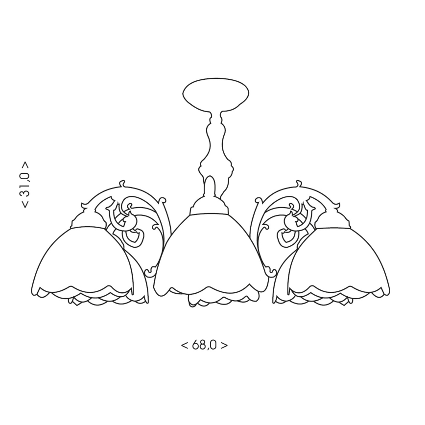 Brilagi - Tiffany-Buntglas-Aufbauleuchte MIRABELLA 8xE27/60W/230V Ø 68 cm