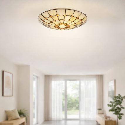 Brilagi - Tiffany-Buntglas-Deckenleuchte DORAN 2xE27/60W/230V