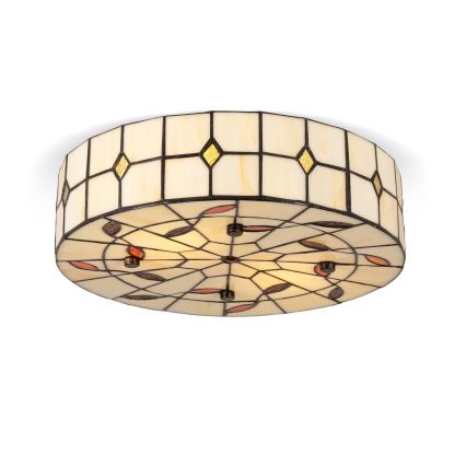 BRILAGI - Tiffany Buntglas-Deckenleuchte FOLIA 2xE27/60W/230V Ø 40 cm