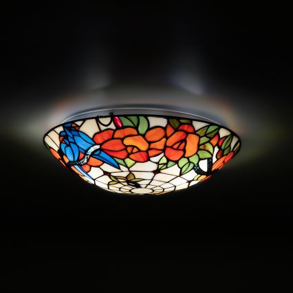 Brilagi - Tiffany-Buntglas-Deckenleuchte JUNGLE 2xE27/60W/230V Ø 40 cm