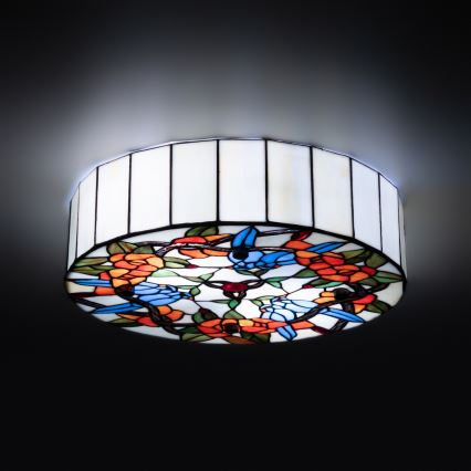 Brilagi - Tiffany-Buntglas-Deckenleuchte JUNGLE 3xE27/60W/230V Ø 40 cm