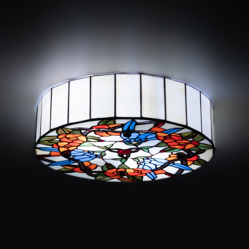 Brilagi - Tiffany-Buntglas-Deckenleuchte JUNGLE 3xE27/60W/230V Ø 40 cm