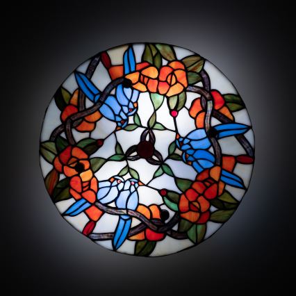 Brilagi - Tiffany-Buntglas-Deckenleuchte JUNGLE 3xE27/60W/230V Ø 40 cm