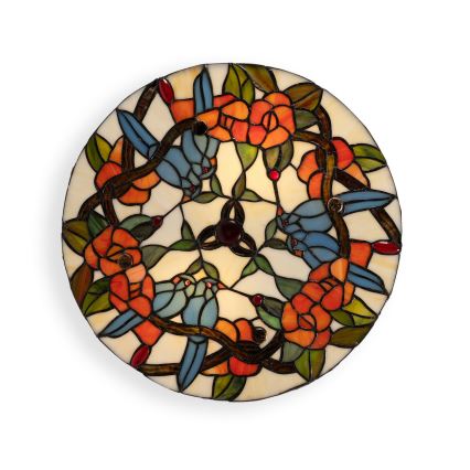 Brilagi - Tiffany-Buntglas-Deckenleuchte JUNGLE 3xE27/60W/230V Ø 40 cm