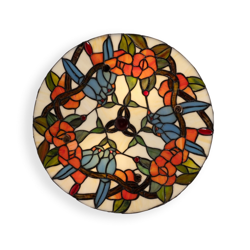 Brilagi - Tiffany-Buntglas-Deckenleuchte JUNGLE 3xE27/60W/230V Ø 40 cm