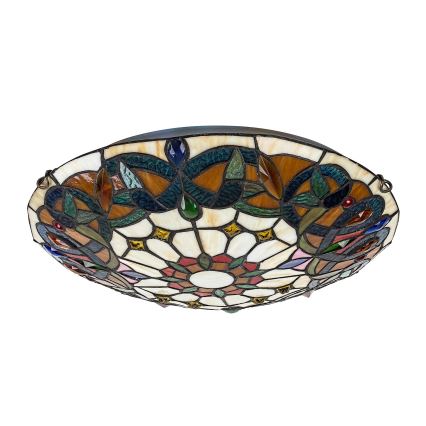 Brilagi - Tiffany-Buntglas-Deckenleuchte LUISA 2xE27/60W/230V Ø 40 cm