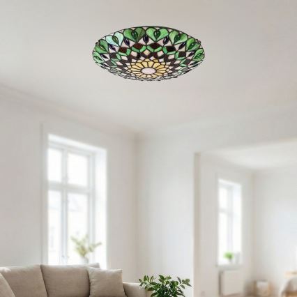 Brilagi - Tiffany-Buntglas-Deckenleuchte MARGARET 2xE27/60W/230V Ø 40 cm