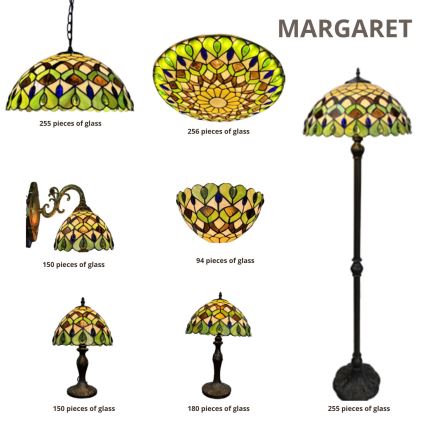 Brilagi - Tiffany-Buntglas-Deckenleuchte MARGARET 2xE27/60W/230V Ø 40 cm