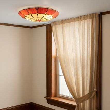Brilagi - Tiffany-Buntglas-Deckenleuchte SIENNA 2xE27/60W/230V Ø 40 cm