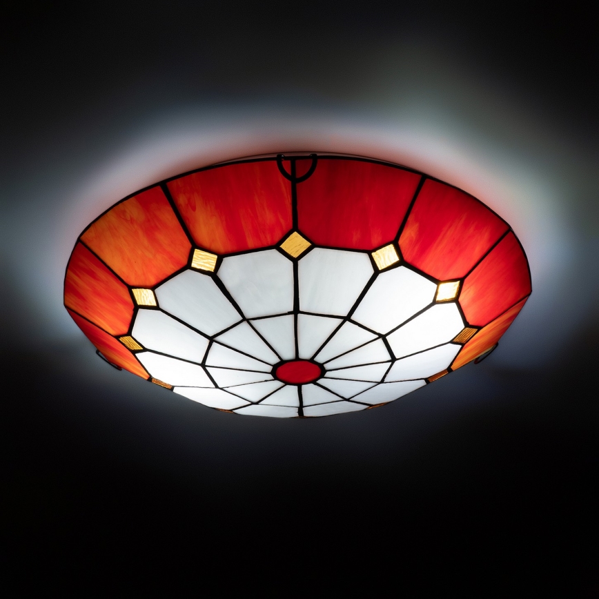 Brilagi - Tiffany-Buntglas-Deckenleuchte SIENNA 2xE27/60W/230V Ø 40 cm
