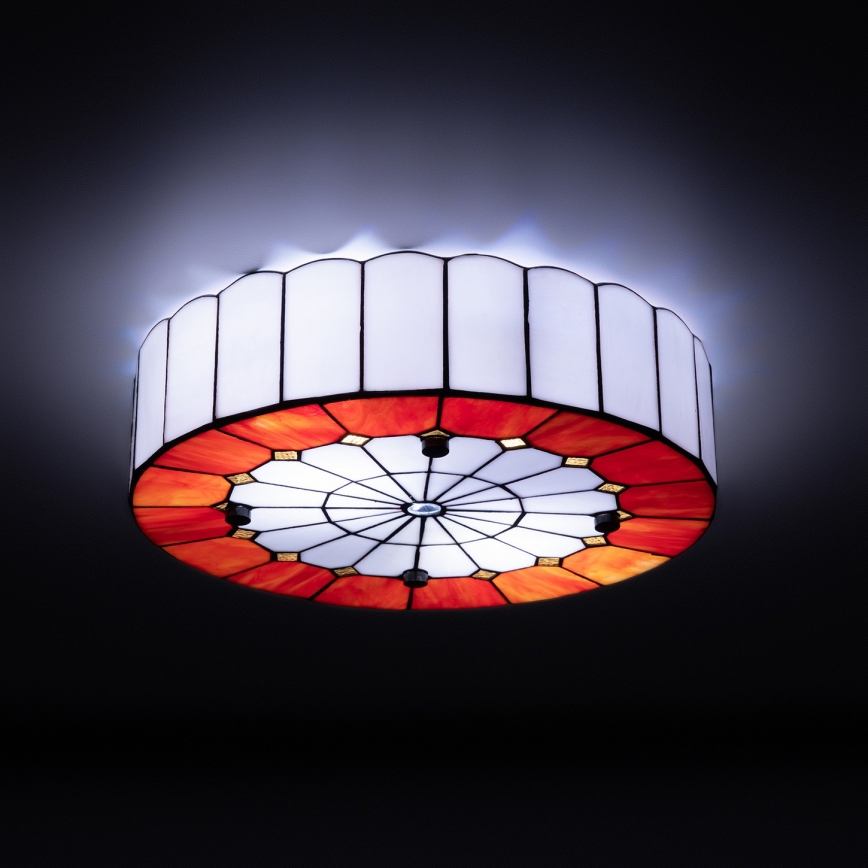 Brilagi - Tiffany-Buntglas-Deckenleuchte SIENNA 3xE27/60W/230V Ø 40 cm