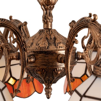 Brilagi - Tiffany-Buntglas-Deckenleuchte SIENNA 6xE27/60W/230V Ø 60 cm