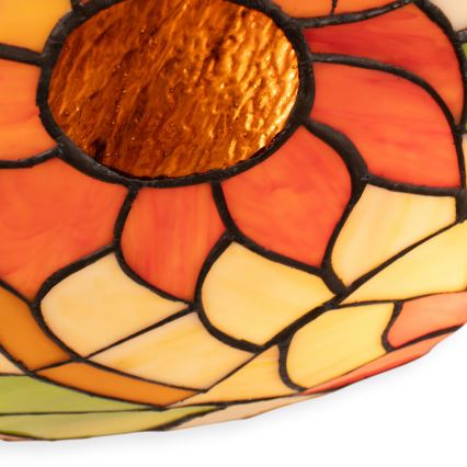 Brilagi - Tiffany-Buntglas-Deckenleuchte SUNFLOWER 2xE27/60W/230V Ø 40 cm