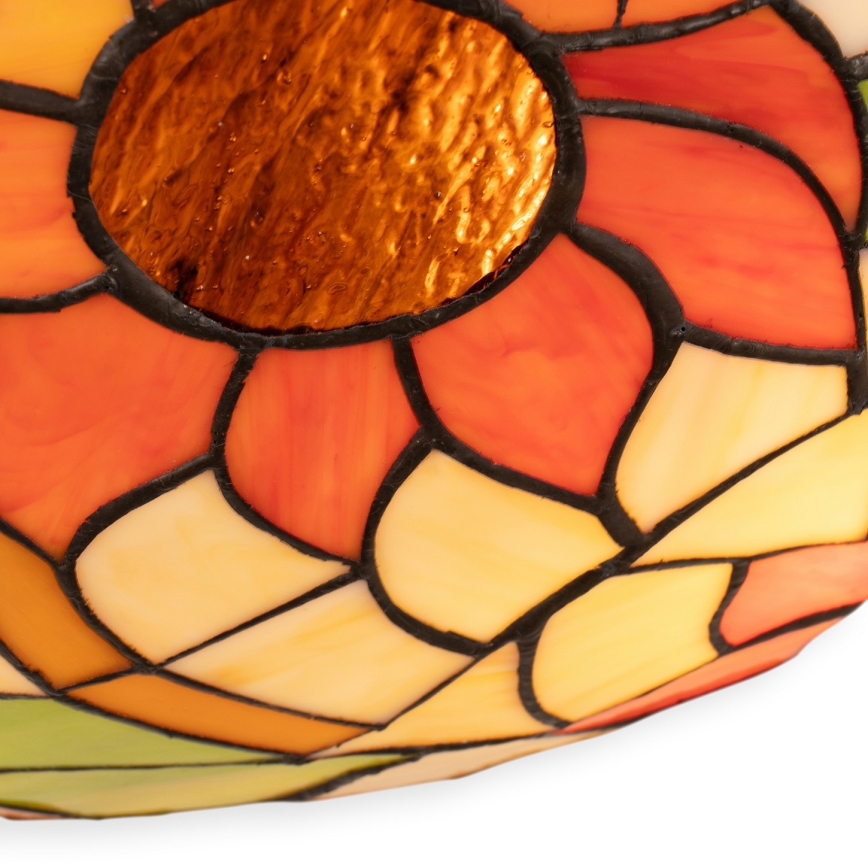 Brilagi - Tiffany-Buntglas-Deckenleuchte SUNFLOWER 2xE27/60W/230V Ø 40 cm