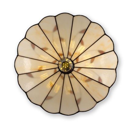 Brilagi - Tiffany-Buntglas-Hängeleuchte an Kette FOLIA 1xE27/60W/230V Ø 40 cm