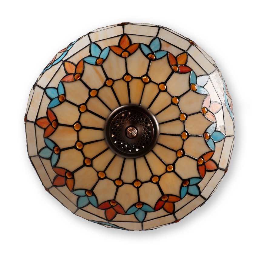 Brilagi - Tiffany-Buntglas-Kronleuchter an Kette MIRABELLA 3xE27/60W/230V Ø 50 cm