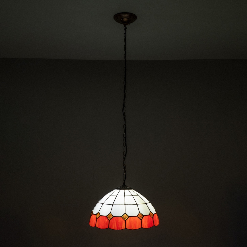 Brilagi - Tiffany-Buntglas-Kronleuchter an Kette SIENNA 1xE27/60W/230V Ø 40 cm