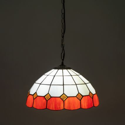 Brilagi - Tiffany-Buntglas-Kronleuchter an Kette SIENNA 1xE27/60W/230V Ø 40 cm