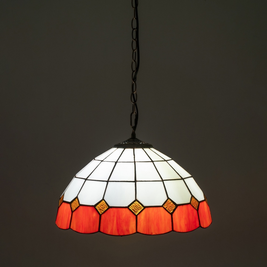 Brilagi - Tiffany-Buntglas-Kronleuchter an Kette SIENNA 1xE27/60W/230V Ø 40 cm