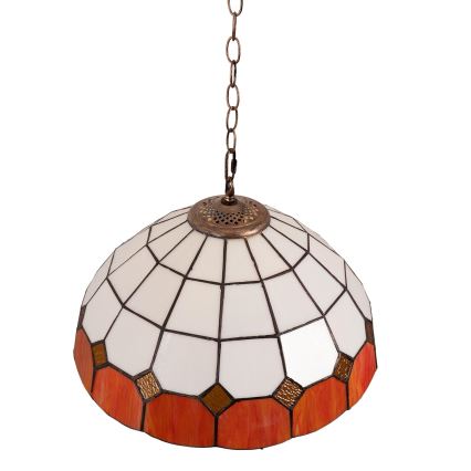 Brilagi - Tiffany-Buntglas-Kronleuchter an Kette SIENNA 1xE27/60W/230V Ø 40 cm