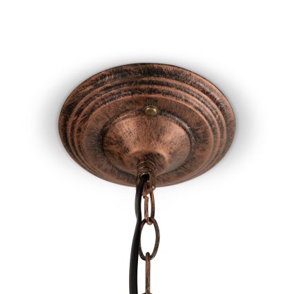 Brilagi - Tiffany-Buntglas-Kronleuchter mit Kette JUNGLE 1xE27/60W/230V Ø 40 cm