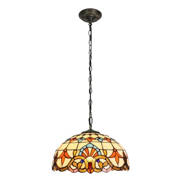 Brilagi - Tiffany-Buntglas-Kronleuchter mit Kette MIRABELLA 1xE27/60W/230V Ø 40 cm