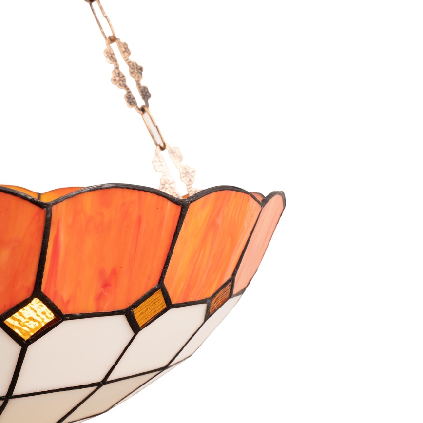 Brilagi - Tiffany-Buntglas-Kronleuchter mit Kette SIENNA 3xE27/60W/230V Ø 50 cm