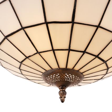 Brilagi - Tiffany-Buntglas-Kronleuchter mit Kette SIENNA 3xE27/60W/230V Ø 50 cm