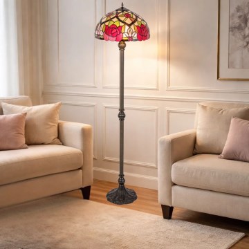 Brilagi - Tiffany-Buntglas-Stehlampe GARLAN 2xE27/60W/230V