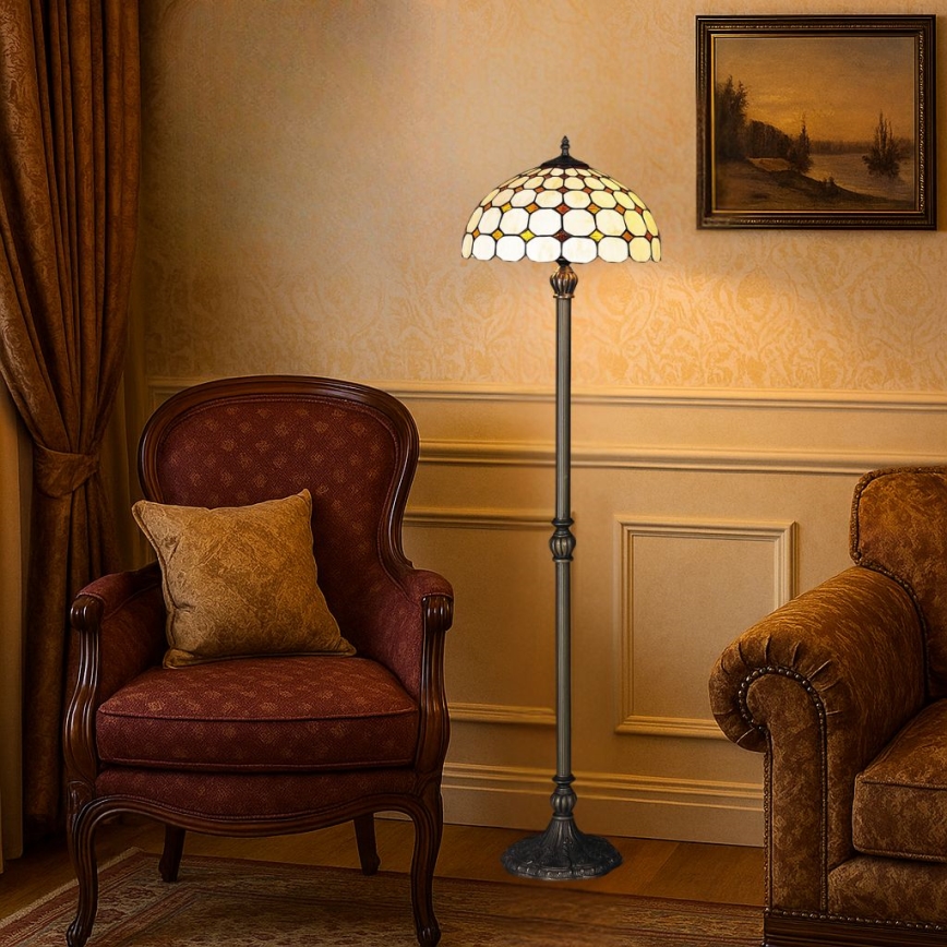 Brilagi - Tiffany-Buntglas-Stehleuchte DORAN 2xE27/60W/230V