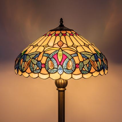 Brilagi - Tiffany-Buntglas-Stehleuchte LUISA 2xE27/60W/230V