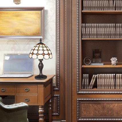 Brilagi - Tiffany-Buntglas-Tischlampe DORAN 1xE14/40W/230V